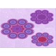 thumbnail image 1 of Ahgly Tapis Rectangulaire Lavable en Machine Intérieur Transitionnel Fleur Rose, 3 Pieds x 5 Pieds, 1 of 7