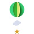 thumbnail image 1 of pitrice Hot air balloon paper string flower flag+55cm 21 inch, 1 of 9