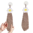 thumbnail image 3 of Flowers Chenille Hand Towel Cute Hanging Hand Wipe Ball Hand Towel Thickened Absorbent Hangable Multifunctional Hand Towel, 3 of 8