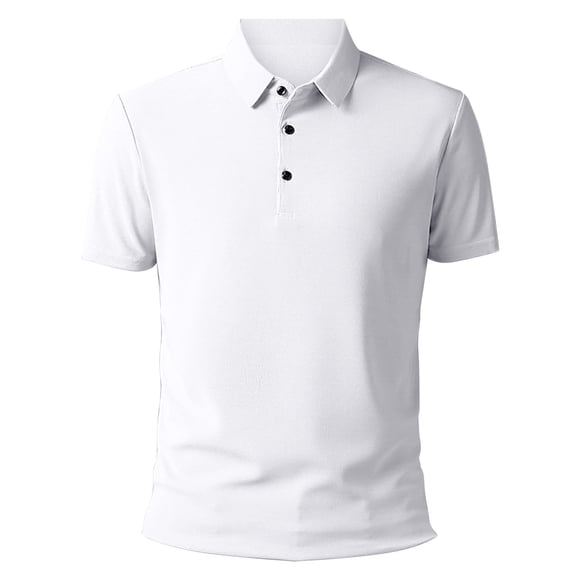 Ketyyh-chn99 Men's Dress Shirts 2024 Mens Dress Shirts Comfor t Wash Short Sleeve Pocket Tee White,L