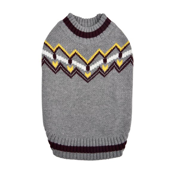 Puppia Kylo Dog Knit Sweater Winter Season for Small and Medium Dogs Melange Grey Large