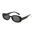 thumbnail image 1 of Time & Tru Women's Black Oval Sunglasses, 1 of 5