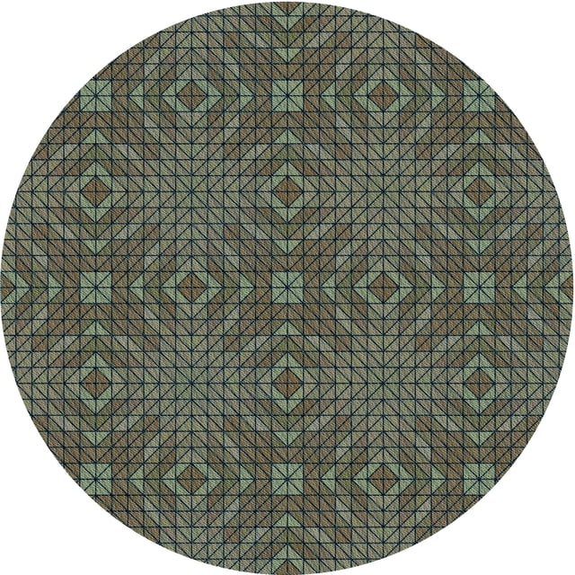 Ahgly Company Tapis d'Intérieur Lavables en Machine, Carrés Transitionnels Vert Kaki, Carrés de 3'