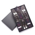 thumbnail image 1 of Bretelles pour Hommes avec 6 Clips Solides en Forme de Y Grand Cuir Costume Smoking, 1 of 9