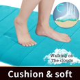 thumbnail image 2 of ORUYROP Memory Foam Bath Mat Rug, 24 x 17 Inches, Comfortable, Soft, Super Water Absorption, Machine Wash, Non-Slip, Thick, Easier to Dry for Bathroom Floor Rugs, Lake Blue, 2 of 7