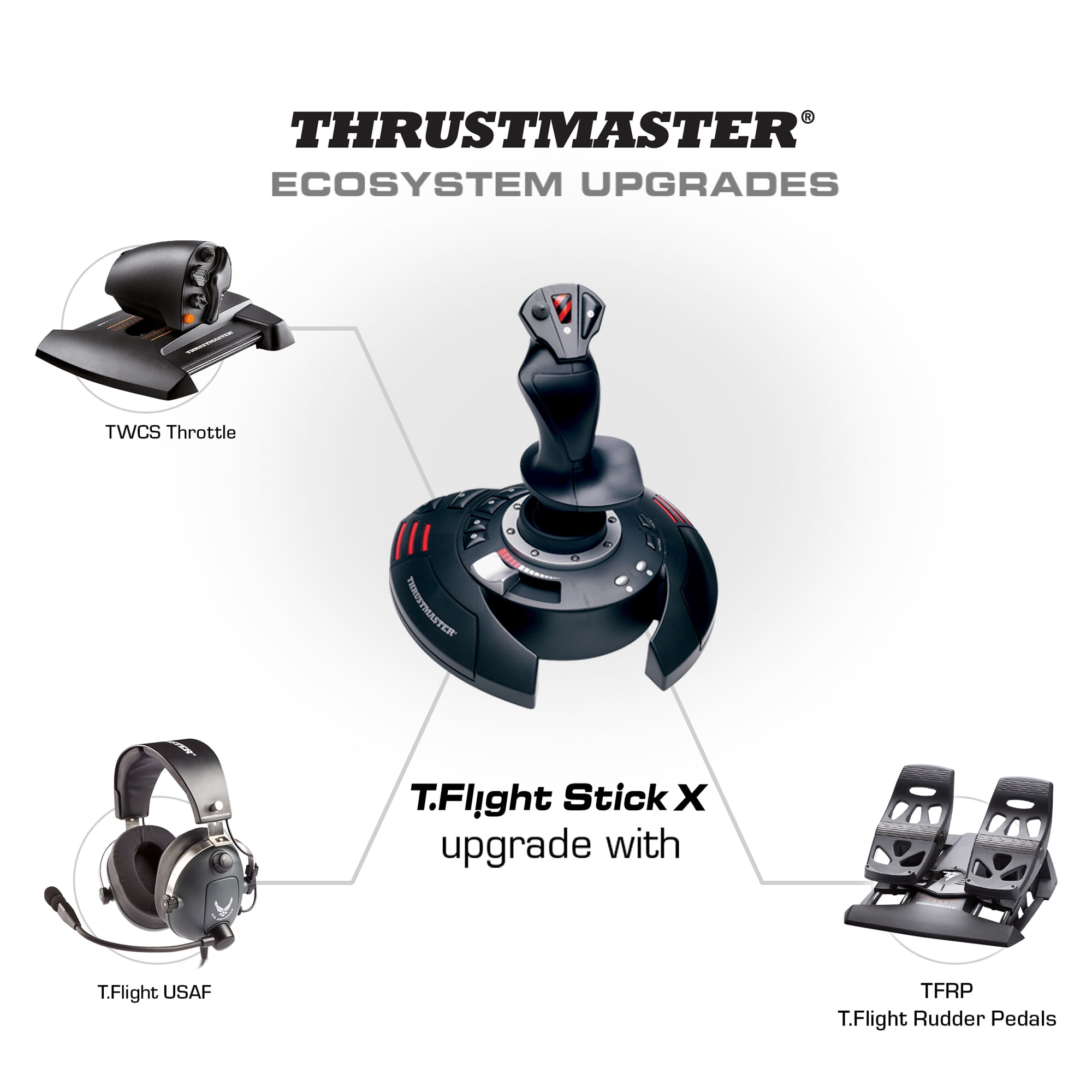 Thrustmaster T-Flight Stick X Contrôleur pour les Jeux de Vol sur Windows PC