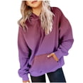 thumbnail image 1 of MIASHUI Girls Sweatshirt Tops Gradient Long Sleeve Oversized Hoodies Pullover,Dark Purple,11-12 Years, 1 of 7