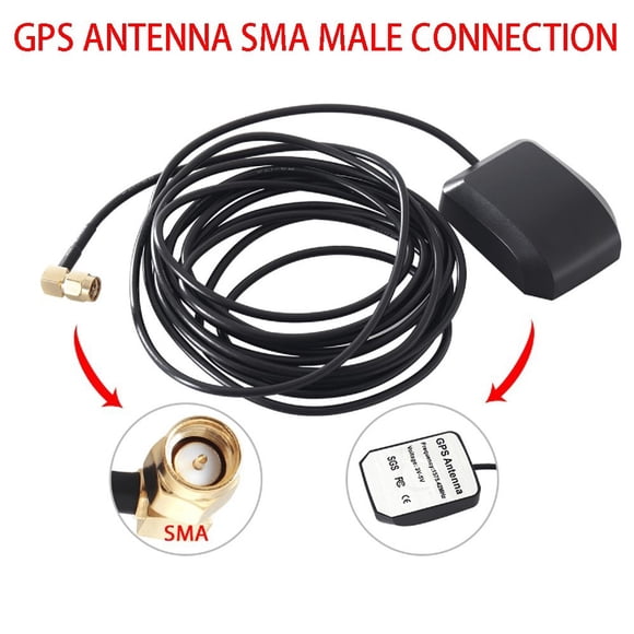 SMA Mâle GPS Antenne de Signal Aérien de Voiture Câble de 9 Pieds Carte Radio Magnétique 1575MHz