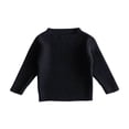 thumbnail image 1 of RKSTN Chandail Garçon Unisexe Couleur Unie Col Rond Manches Longues Chandail Décontracté Mode Tricot Simple Chandail Chaud Haut Style Automne Hiver, 1 of 2