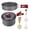 Rouge, variante sur Ensemble de Batterie de Cuisine de Camping en Aluminium Portable pour l'Extérieur, Poêle de Cuisson Antiadhésive Xinsrenus Anodisée Dure, Batterie de Cuisine Légère pour Randonnée Sac à Dos BBQ Pique-Nique pour 2-4 Personnes, Vert