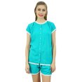 thumbnail image 1 of Bimba Ensemble de Pyjama en Dentelle Noir pour Femmes à Boutons, Chemise de Nuit en Rayonne et Short, Robe-8, 1 of 11