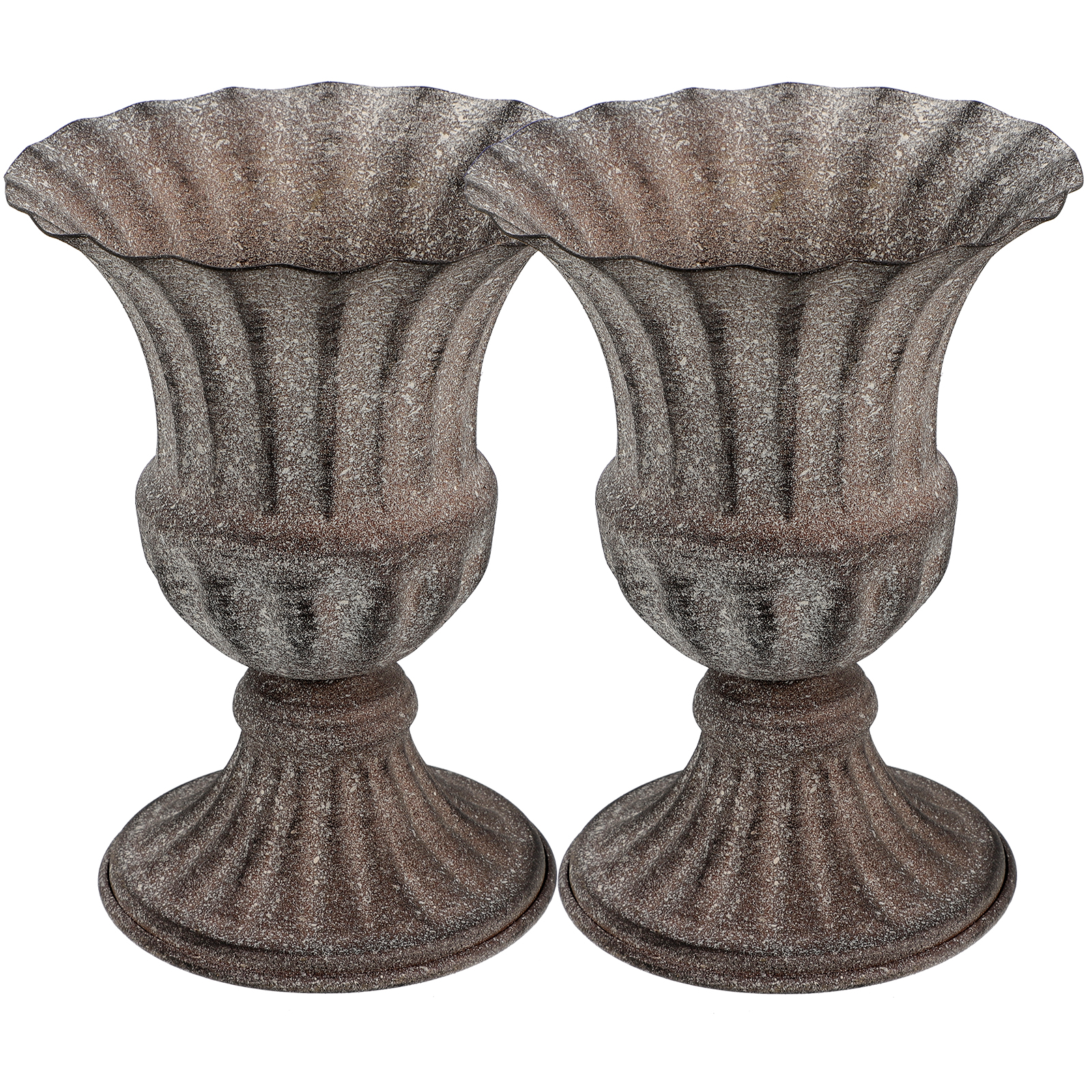 2Pcs Decorative Graveyard Flower Pot Urn Planter Iron Flower Vase Exquisite Memorial Vase