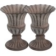 thumbnail image 1 of 2Pcs Decorative Graveyard Flower Pot Urn Planter Iron Flower Vase Exquisite Memorial Vase, 1 of 6