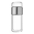 thumbnail image 1 of simhoa Glass Tea Infuser Bottle 350ml Glass Tea Infuser Cup for Office Outdoor Home Silvery, 1 of 8