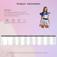 thumbnail image 5 of iiniim 2 Pcs Costume d'Alien pour Femme Costume de Combattante Spatiale à Paillettes Justaucorps d'Astronaute Robe Tutu Tenue d'Alien Bleu TG, 5 of 5