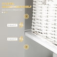 thumbnail image 4 of kleankin Armoire de Salle de Bain Étroite pour Linge et Serviettes avec Tablette Ajustable, 2 Portes, 4 of 9