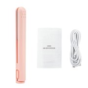 LEEYNEER Mini Curling Iron Portable Rechargeable USB Dual-use Hair Curler Straightener for Smooth Safe Styling