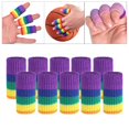 thumbnail image 4 of 10 Pcs Protège-Doigts / Élastique / Doux / Confortable / Support de Doigt pour Callosités Badminton Vélo - Iridescent, 4 of 8