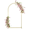 thumbnail image 1 of Outsunny Arche de Mariage Dorée 7 Pi x 4 Pi, Support de Toile de Fond avec Piquets en U, 1 of 10