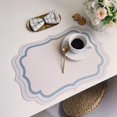 thumbnail image 2 of 2Pcs Place Mats Pvc Dining Table Placemats Non-Slip Waterproof Oil-Proof, 2 of 7