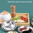 thumbnail image 4 of Up to 60% Off! Gspmoly Divided Snack Barbecue Dipping Stainless Dishes Stainless Steel Stainless Steel Soy Dipping Bowls Stackable Storage up to 60% Off, 4 of 7