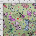 thumbnail image 3 of oneOone Rayon Light Green Fabric Butterflies Sewing Craft Projects Fabric Prints By Yard 56 Inch Wide-7N, 3 of 5