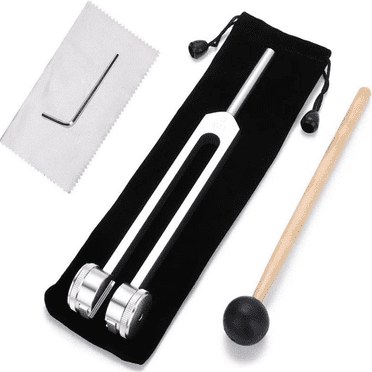 128Hz Miracle Frequency Tuning Fork - Silver Healing Tool for Mind-Body Harmony, Deep Meditation, Yoga Enhancement & Sound Therapy, Portable Natural Healing Companion for Tranquility and Soul