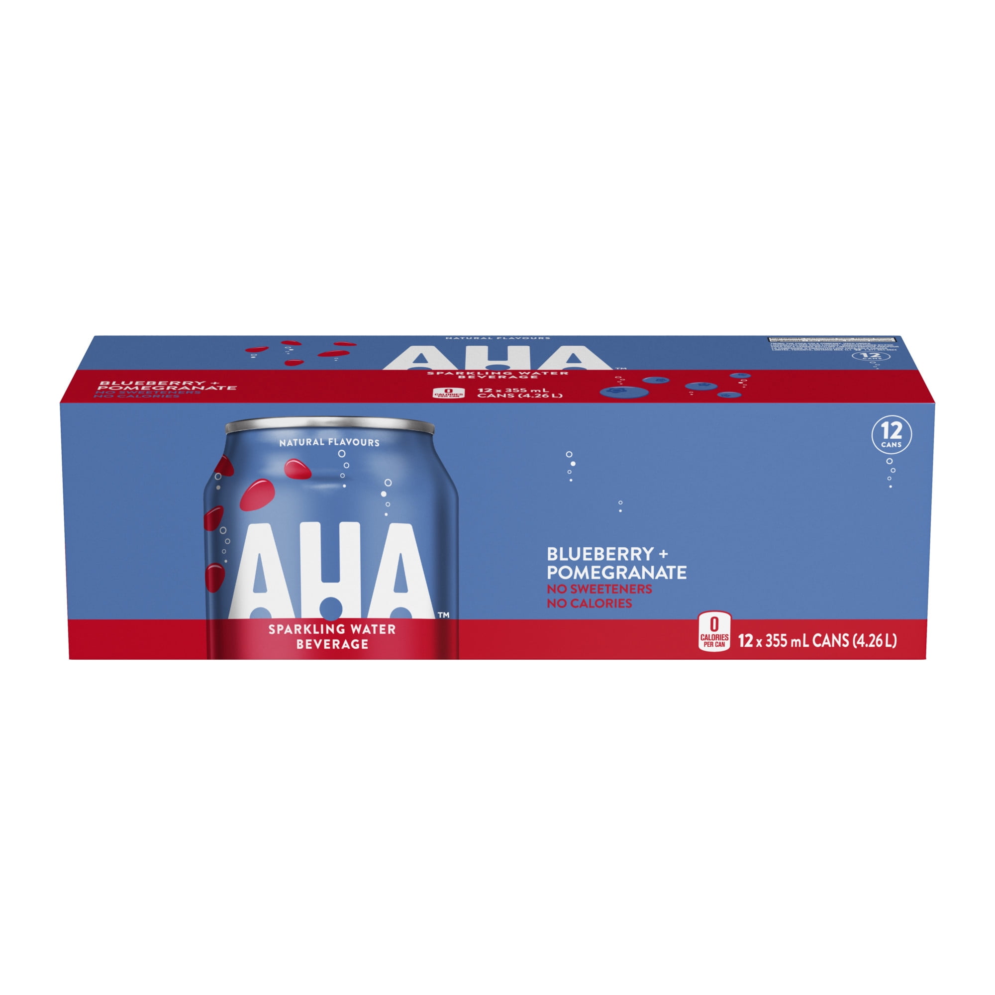 Aha Myrtille Grenade Fridge Pack Cannettes, 355 mL, 12 Pack
