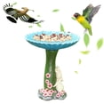 thumbnail image 4 of Antique Resin Birdbath Ornament Garden For Patio Yard Desktop Display, 4 of 8