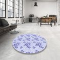 thumbnail image 4 of Ahgly Company Tapis d'Intérieur Lavable en Machine Carré Transitionnel Bleu Lavande, 7 Pieds Carré, 4 of 7