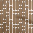 thumbnail image 1 of oneOone Cotton Jersey Brown Fabric Geometric Craft Projects Decor Fabric Printed By The Yard 58 Inch Wide, 1 of 4