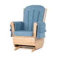 thumbnail image 1 of Foundations SafeRocker Standard Glider Nursery Rocking Chair, Wood Base, Storage Pockets, Blue, 1 of 5