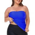 thumbnail image 4 of Ocean Blues Haut de Tankini Bandeau pour Femme, Haut de Maillot de Bain Froncé Seulement, Taille TTTG, 4 of 8
