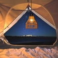 thumbnail image 2 of Solar Lights Outdoor Boho Rattan Lamp Vintage Pendant Lamp Battery Light Bulb Ceiling Lamp without Electricity Outdoor Lighting Outdoor Lanterns Lanterns Weather Proof Solar Lights Outdoor Garden, 2 of 9