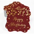 thumbnail image 2 of Inkdotpot Pack Of 100 Happy Birthday Paper Tags DIY Craft Bracket Shape Real Gold Foil Hang Tags, 2 of 6