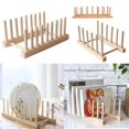 thumbnail image 2 of Bamboo Dish Plate Bowl Cup Book Pot Lid Cutting Board Drying Rack Stand Drainer Storage Holder Organizer Kitchen Cabinet（Keep Dry）, 2 of 10