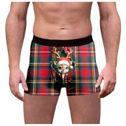 FhsagQ Underwear Mens Underwear Briefs Pouch Male Plaid Christmas Day Printed Underwearny Fitting Mid Waist Briefs Mens Underwear Boxers Briefs 12 Pack Super Fit Red L
