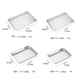 thumbnail image 3 of Wweixi Stainless Steel Baking Tray Bakeware Pan Serving Plate Rectangle Cake Pastry Cookies Restaurant Metal Dinnerware 31*24cm, 3 of 6