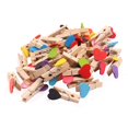 thumbnail image 2 of 50pcs Love Heart Small Wooden Clothespin Craft Clips DIY Photo Cards Peg, 2 of 4