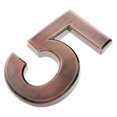 thumbnail image 1 of GUOOL ABS Copper Self-Adhesive Door Number Sign Plaque Sticky Numeric Digit Sticker , Number 5, 1 of 7