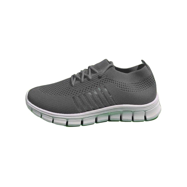 UKAP Espadrilles pour Femmes à Bout Rond Espadrilles Couleur Unie Ballerines pour Femmes Confortables Gris Foncé 9