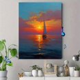 thumbnail image 4 of Qisvanset Abstract Gradient Sunset Mountain Canvas Print 12x16 Inch Home Gift Art, 4 of 8