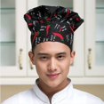 thumbnail image 2 of CNKOO 2Pcs Tall Bakery Chef Hat Waiter Professional Multiple Colors Cook Hats, 2 of 6