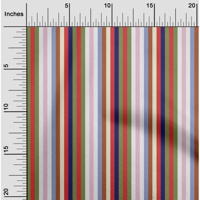 oneOone Coton Tissu Flex Imprimé à Rayures Romaines par Yard 40 Pouces de Large