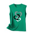 thumbnail image 5 of Timegard Camisoles pour Femmes Col Rond Imprimé Cœur Sans Manches Confortables Décontractées Amples Chemises Hauts Blouse, 5 of 5