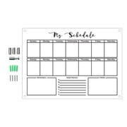 Acrylic Weekly Dry Erase Calendar Whiteboard for Wall,11.69"x 8.27",Frameless Mounting,Office/School/Home, Frameless Large Planner White Board