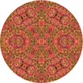 thumbnail image 1 of Ahgly Company Tapis d'Intérieur Lavable à la Machine, Carré, Transitionnel, Orange, Tapis de Zone, 3 Pieds Carré, 1 of 7