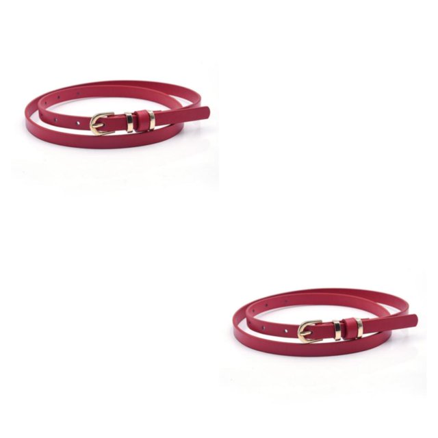 serony Comfortable Women Belt Elegant Fashion Good Gift Choice Various Color And Size Wide Applications Luxury Designer Red 2Set