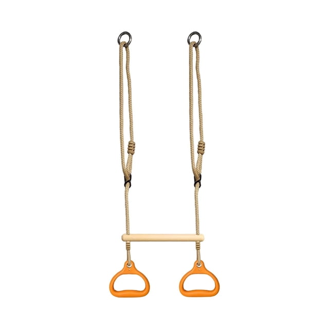 Lipstore Barre de Trapèze Stable Robuste Balançoire Portable pour Usage Intérieur Extérieur Gym à Domicile Orange