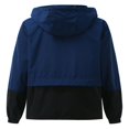 thumbnail image 3 of Qiylii Femmes Veste de Pluie Packable Couleur Extérieure Bloc Coupe-Vent à Capuche, 3 of 6